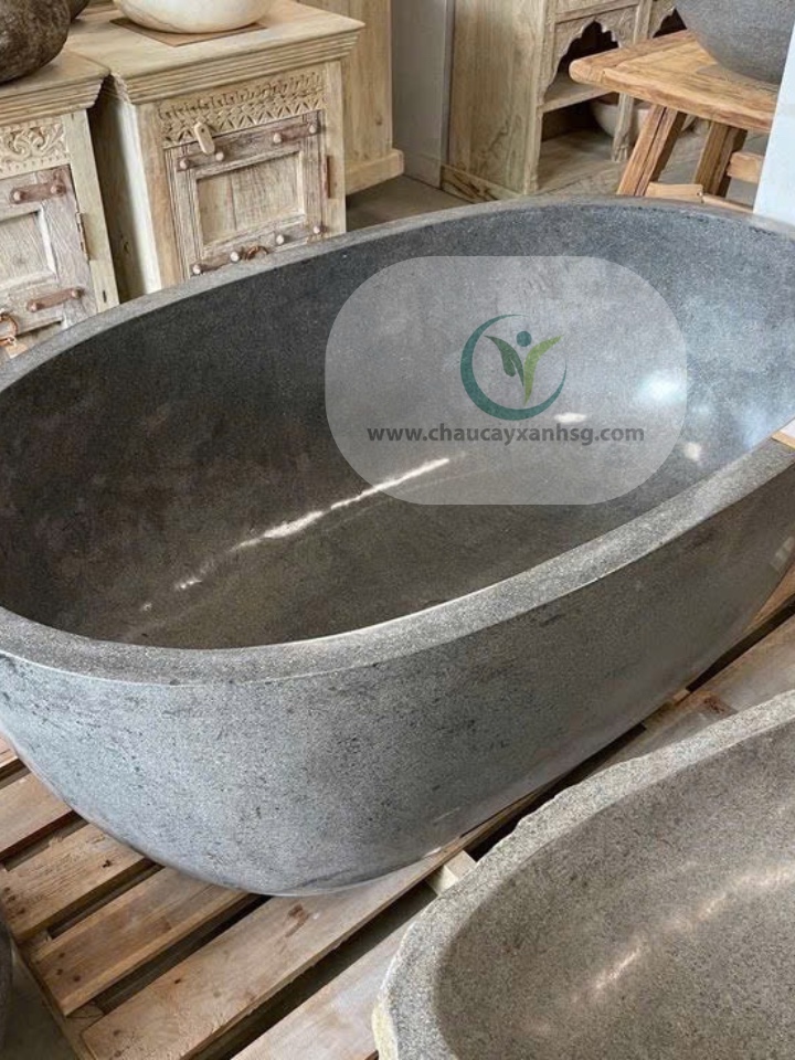 Bồn tắm oval terrazzo theo kích thước