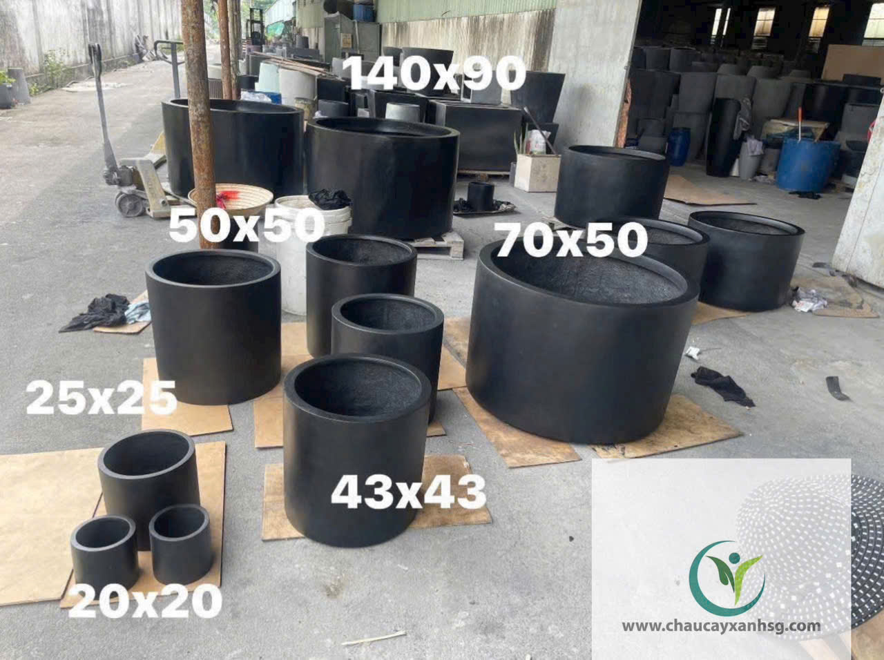 Chậu Composit Tròn Theo Kích Thước 