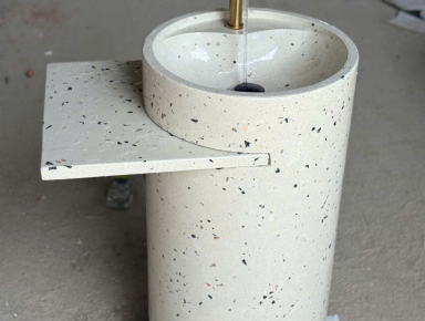 Top 5 Mẫu Chậu Rửa Mặt Đá Terrazzo Trụ Đứng