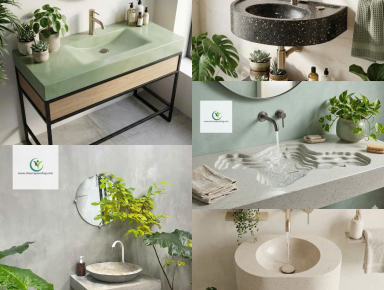 30 Mẫu Lavabo Terrazzo Đẹp Cho Biệt Thự