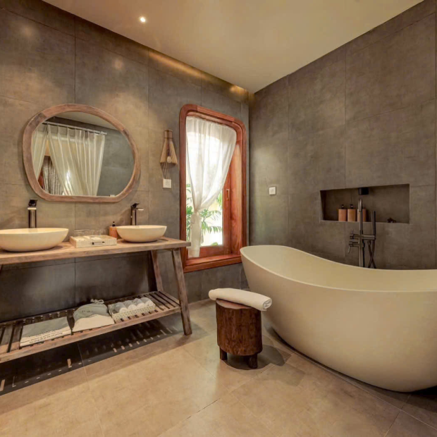 Bồn Tắm Nằm Đá Mài Terrazzo Tại Thành Phố Hồ Chí Minh