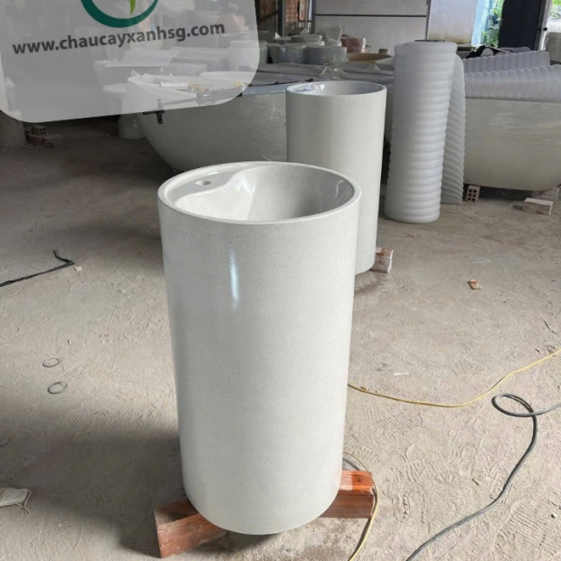 Lavabo Trụ Đứng Terrazzo Theo Kích Thước
