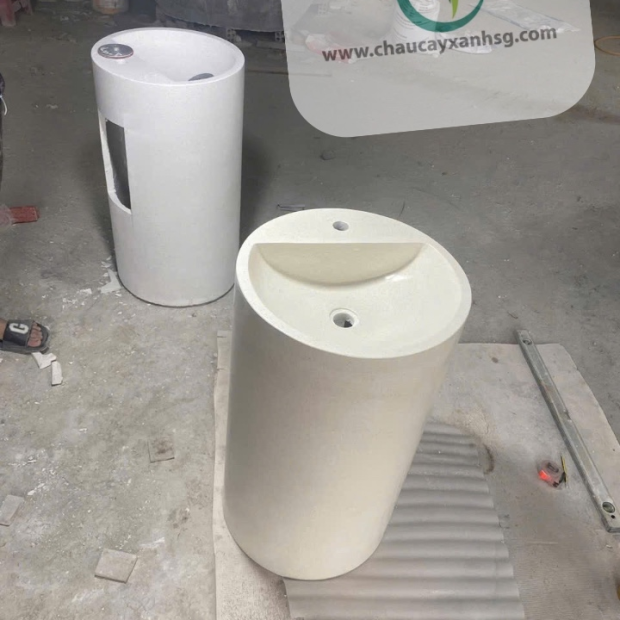 Lavabo Trụ Đứng Terrazzo Theo Kích Thước