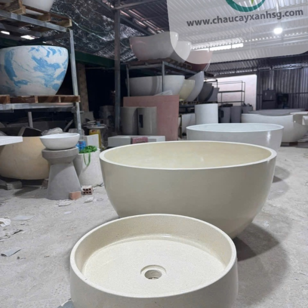 Bồn Tắm Tròn Terrazzo