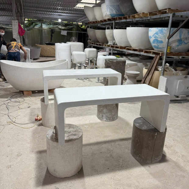 Ghế Chữ U Terrazzo Sân Vườn