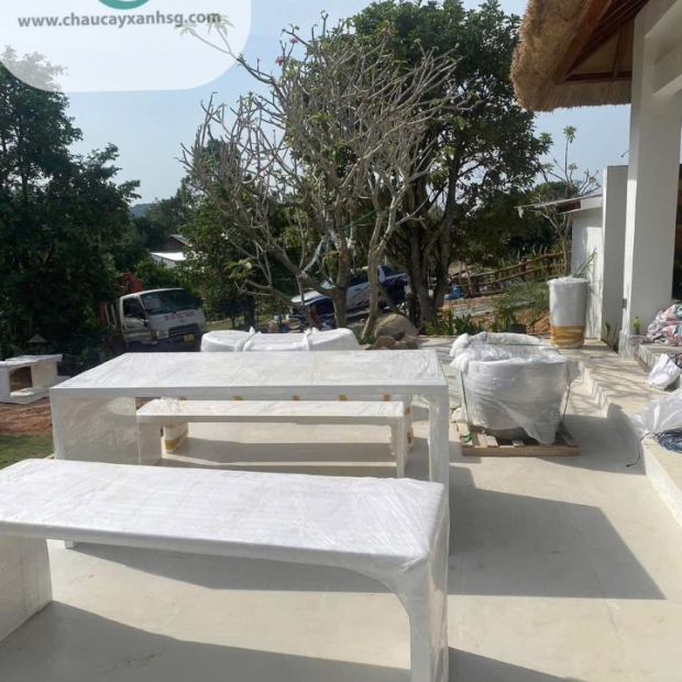 Ghế Chữ U Terrazzo Sân Vườn