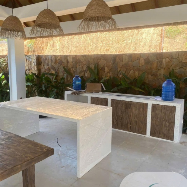 Ghế Chữ U Terrazzo Sân Vườn