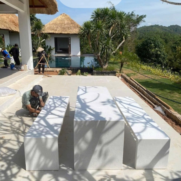 Ghế Chữ U Terrazzo Sân Vườn