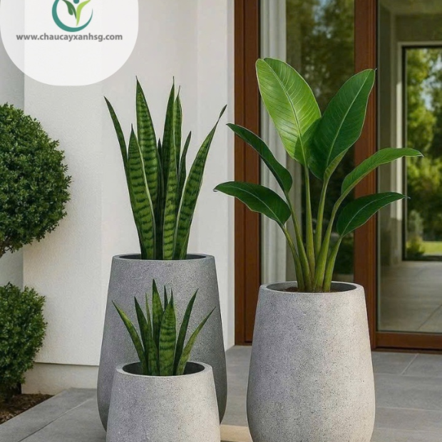 Bán Chậu Xi Măng Đá Mài Trồng Cây TP.HCM