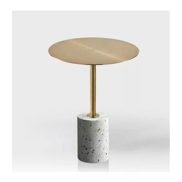 Bàn cà phê terrazzo inox