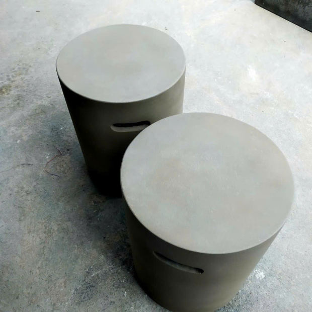 Đôn bê tông đá mài hình tròn 