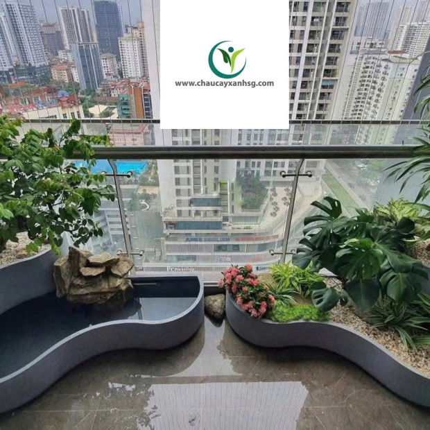 Cung Cấp Sản Xuất Chậu Trồng Cây Composite Cho Văn Phòng, Ban Công, Sân Vườn/ Giá Tại Xưởng