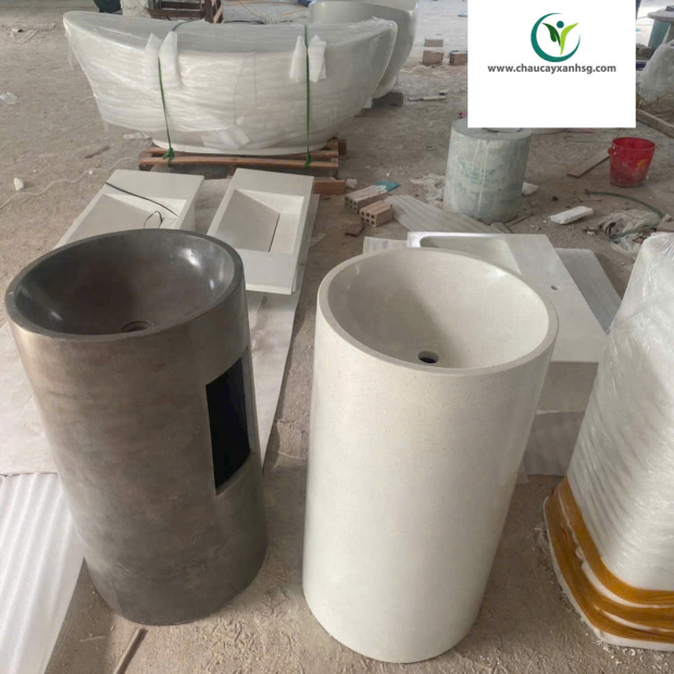 Bàn Ghế Đá, Chậu Rửa, Lavabo, Bồn Tắm Bê Tông Đá Mài Terrazzo Giá Xưởng