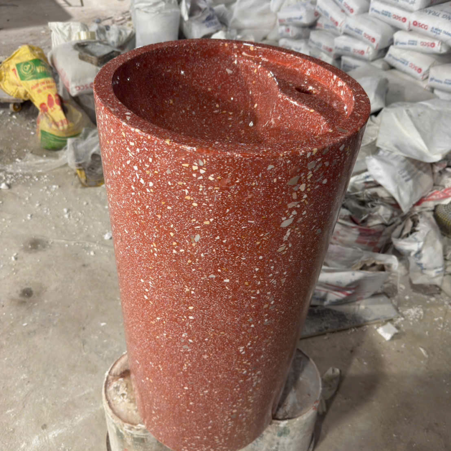 Lavabo Trụ Đứng Terrazzo Theo Kích Thước