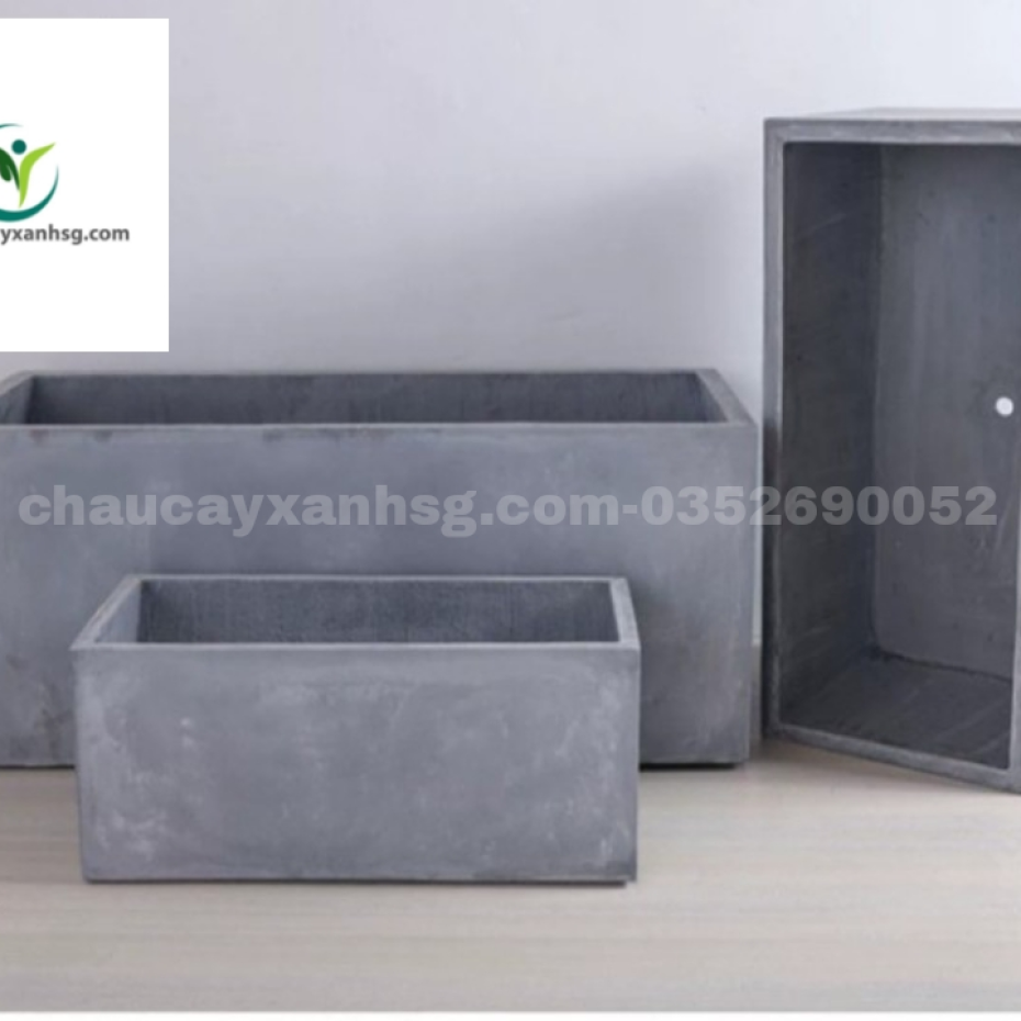 Chậu xi măng chữ nhật 80x30x40