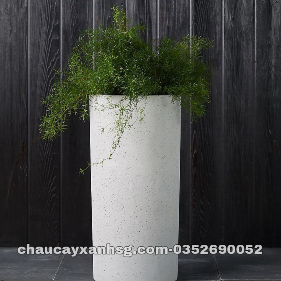 Chậu trồng cây đá mài trụ tròn 30×60