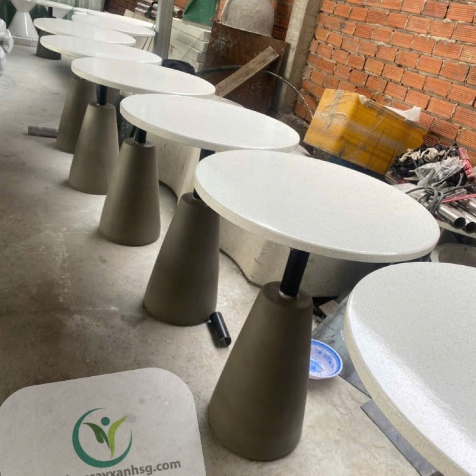 Bàn Cà Phê Tròn Đá Mài D60 X H75