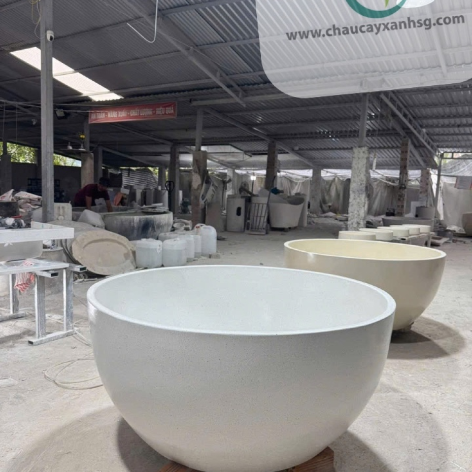 Bồn Tắm Tròn Terrazzo