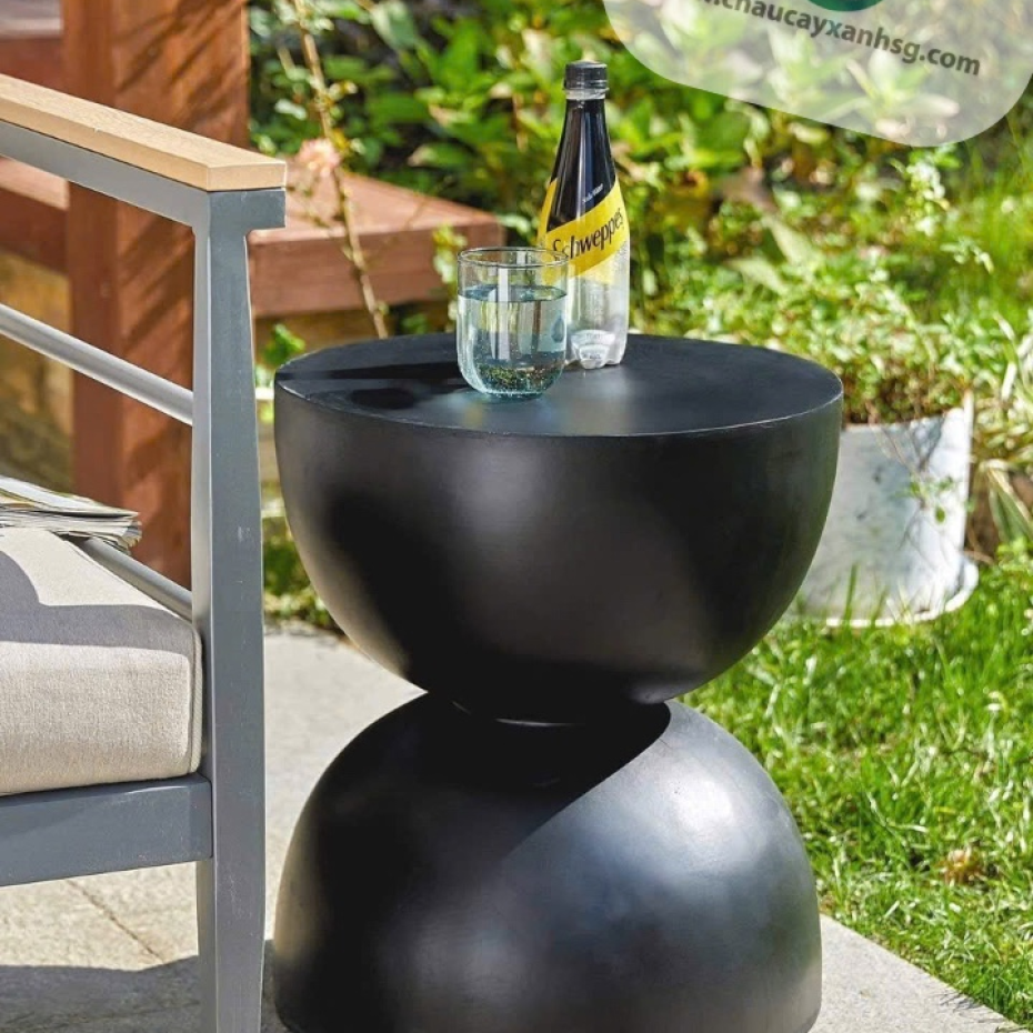 Đôn terrazzo hình bán nguyệt