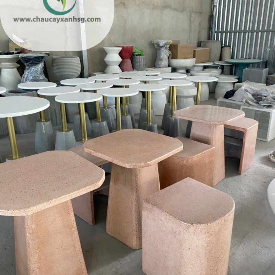  Set Bàn Cà Phê Terrazzo Màu Gạch Tại TP.HCM