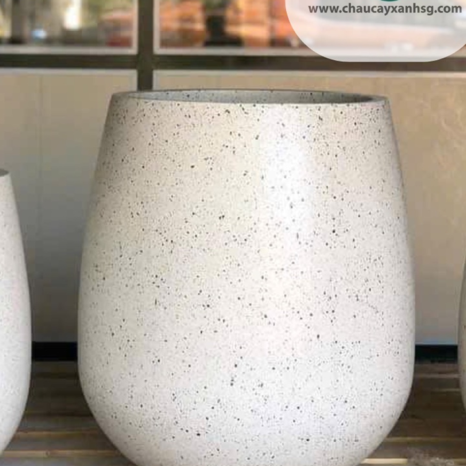 Chậu Xi Măng Dáng Giọt Nước