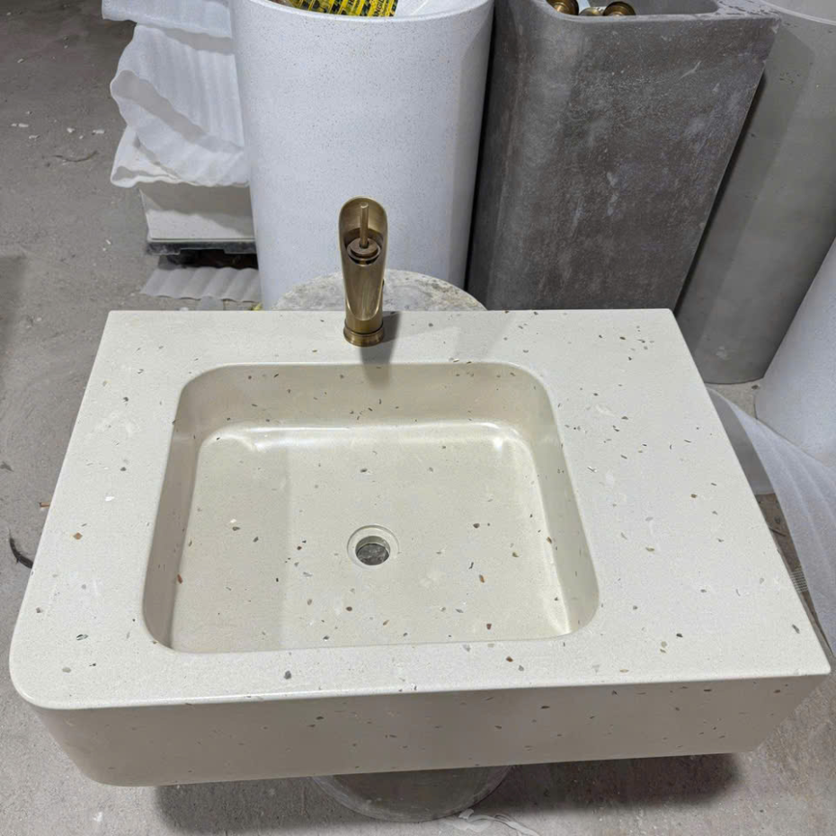 Chậu rửa đá terrazzo âm tường TP.HCM