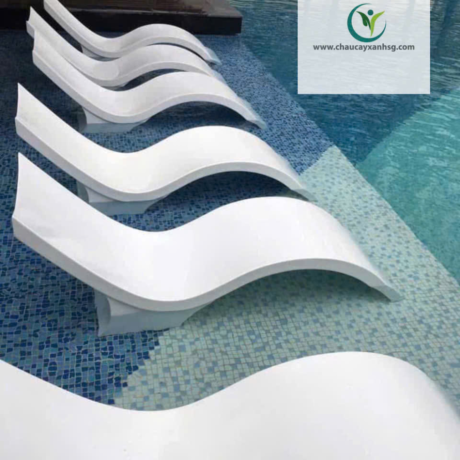 Ghế Tựa Hồ Bơi, Bãi Biển Đá Mài Terrazzo
