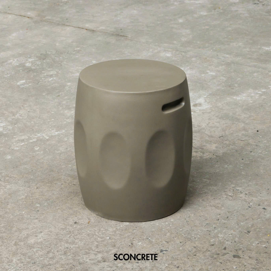 Đôn bê tông đá mài hình trống