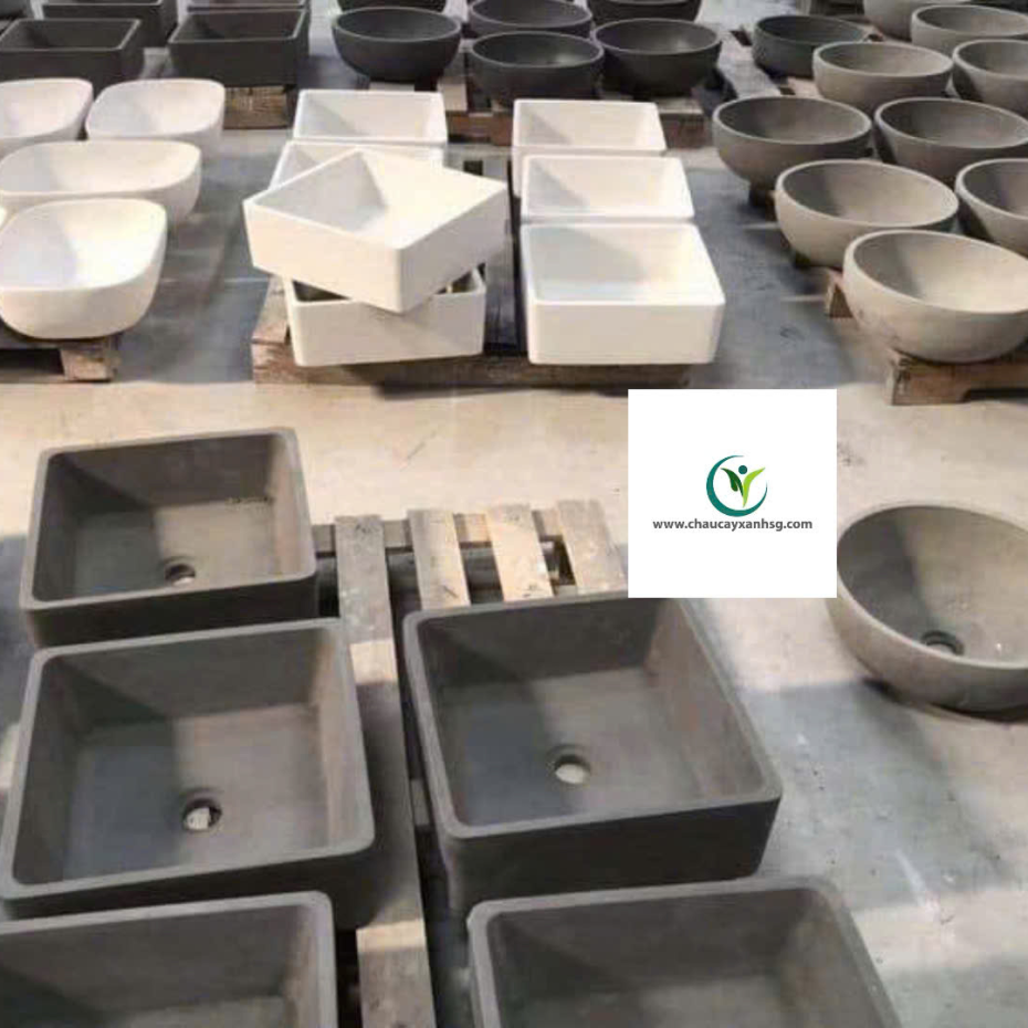 Xưởng Sản Xuất Chậu Rửa Lavabo Theo Yêu Cầu, Lavabo Đá Mài Treo Tường