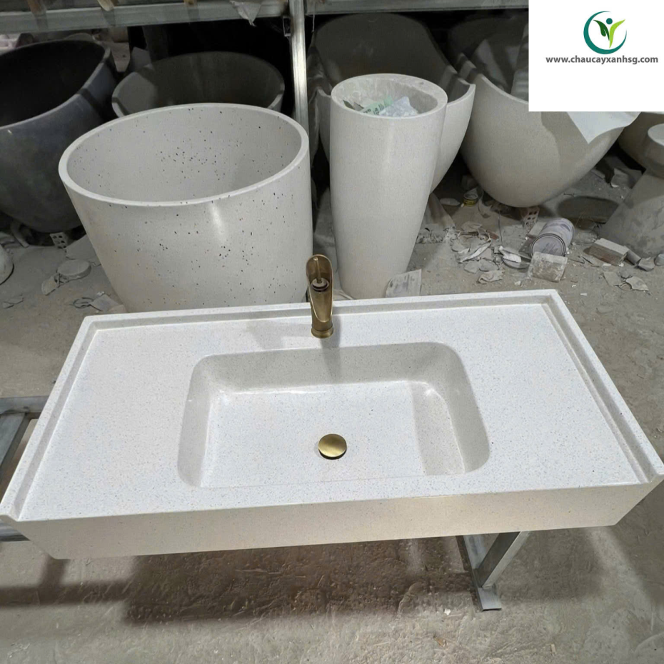 Thi công, Thiết Kế Hạng Mục Bê Tông Đá Mài Terrazzo Cho Mặt Bếp, Bàn Ghế, Lavabo, Bồn Tắm
