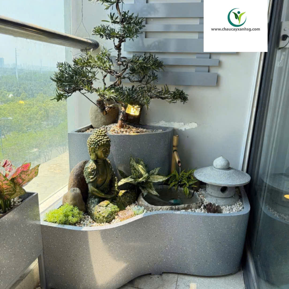 Chậu Cây Composite Theo Yêu Cầu Hình Chữ Nhật, Hình Tròn, Hình Vuông