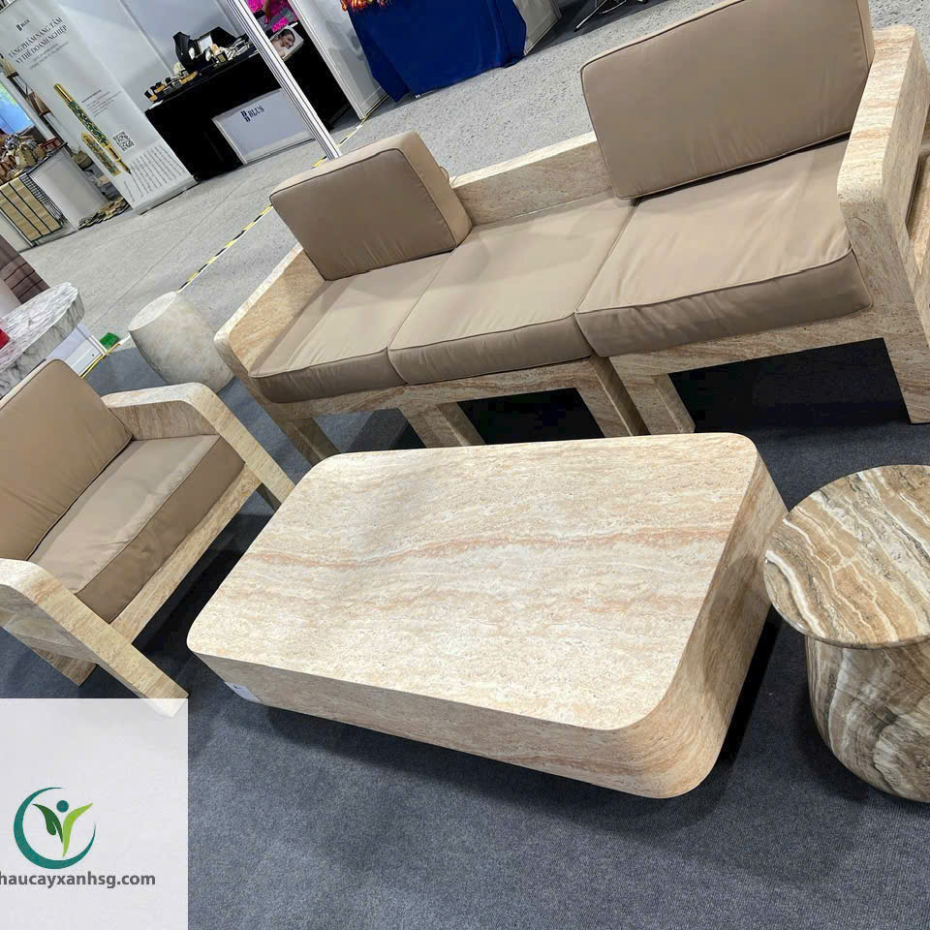 Bàn Sofa Nhúng Đá Marble Xuất Khẩu 