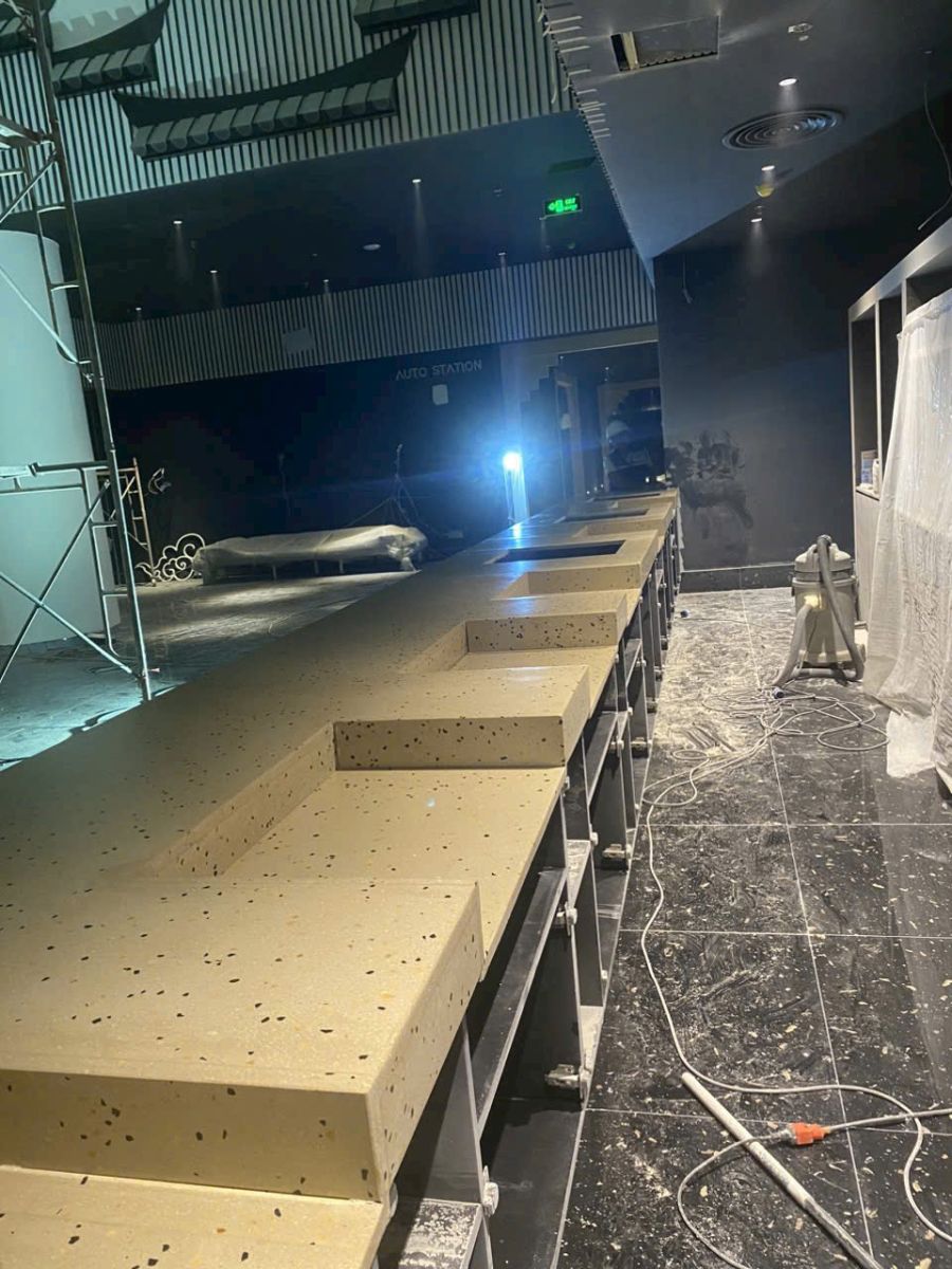 thi công sàn terrazzo 