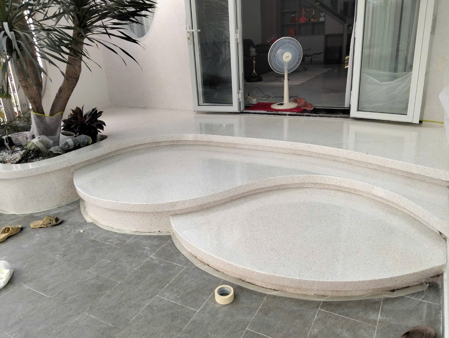 thi công sàn terrazzo 