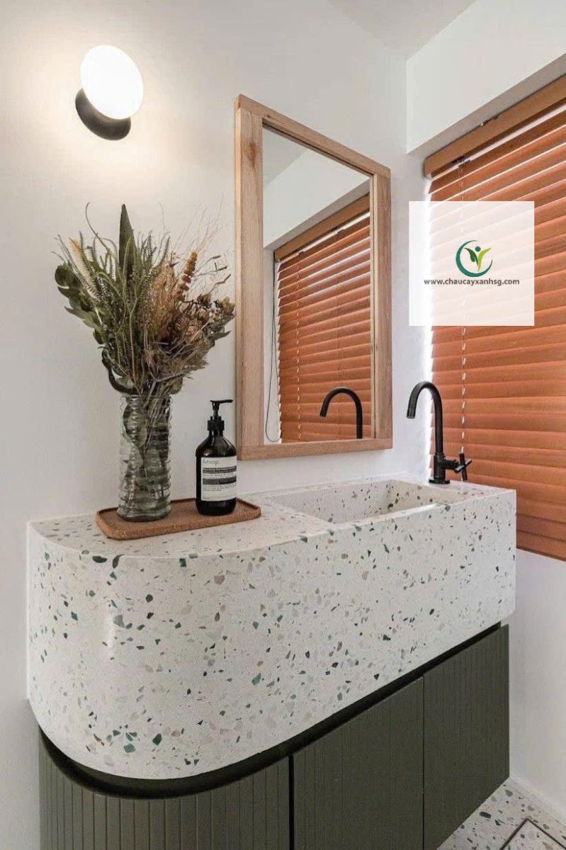 30 Mẫu Lavabo Terrazzo Đẹp Cho Biệt Thự