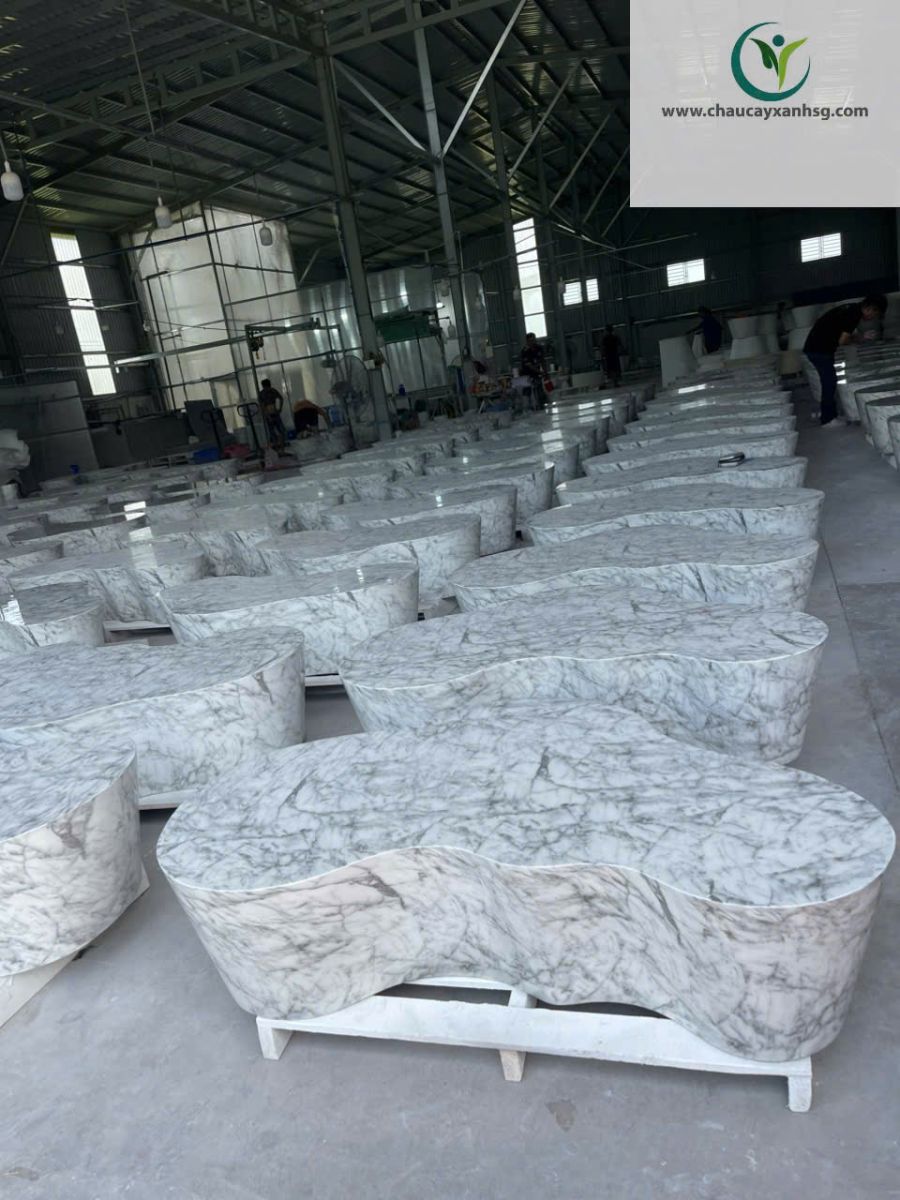 Bàn Sofa Nhúng Đá Marble Xuất Khẩu 