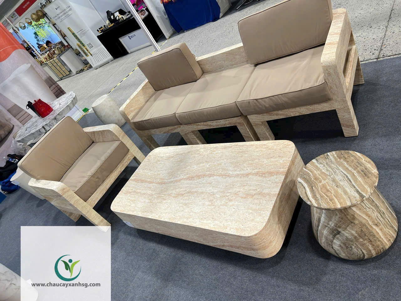 Bàn Sofa Nhúng Đá Marble Xuất Khẩu 