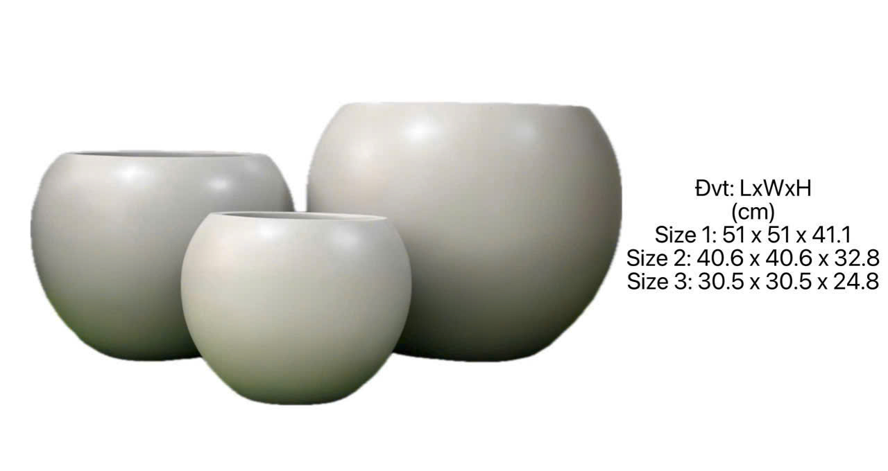 Chậu composite trái banh lớn 
