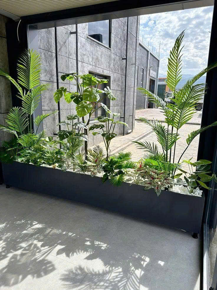 chậu composite tphcm sân vườn 
