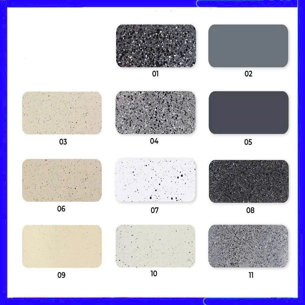 bảng màu chậu composite giả 