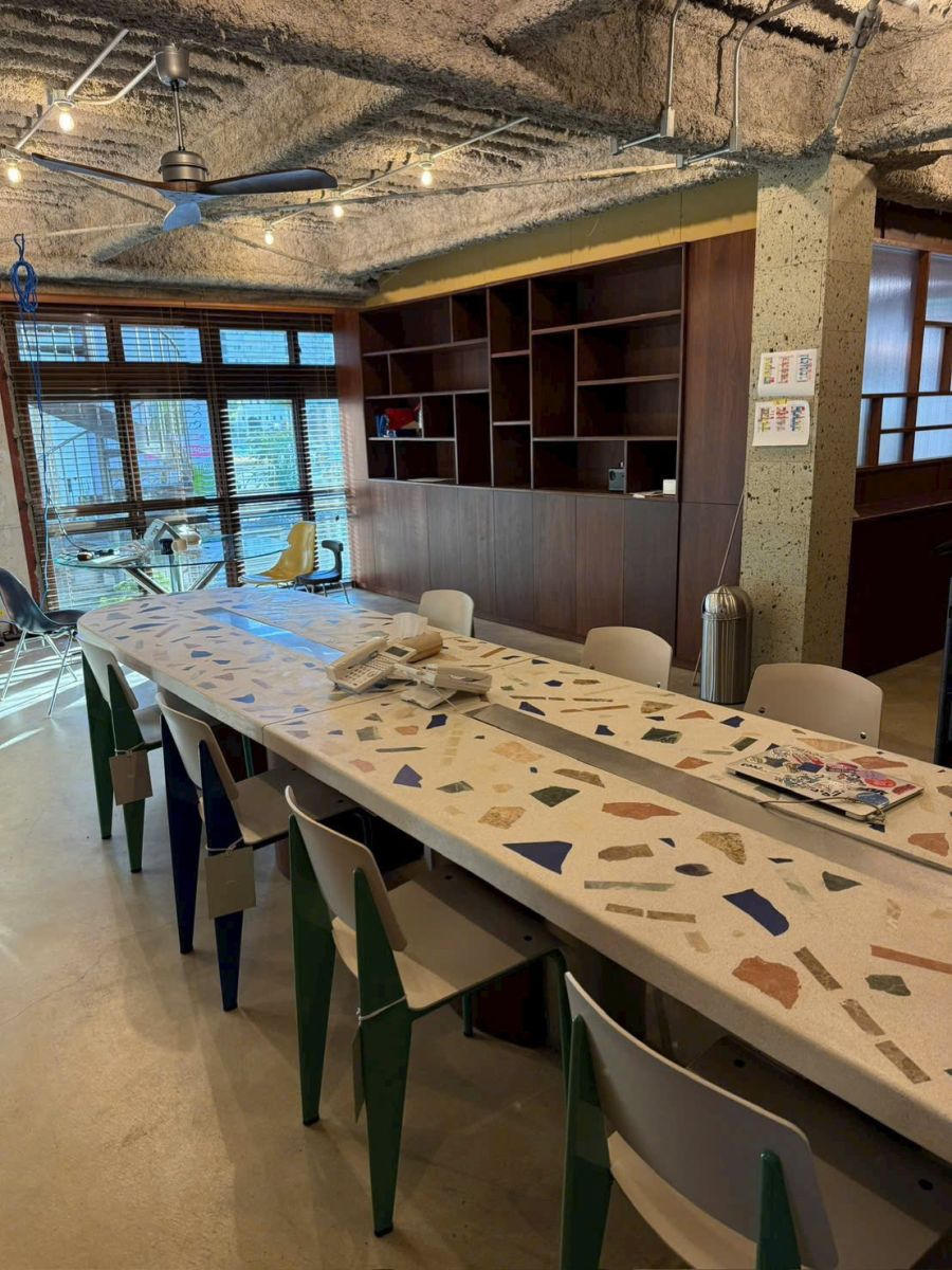 Gia Công Mặt Bàn Terrazzo Kết Hợp Marble Theo Yêu Cầu