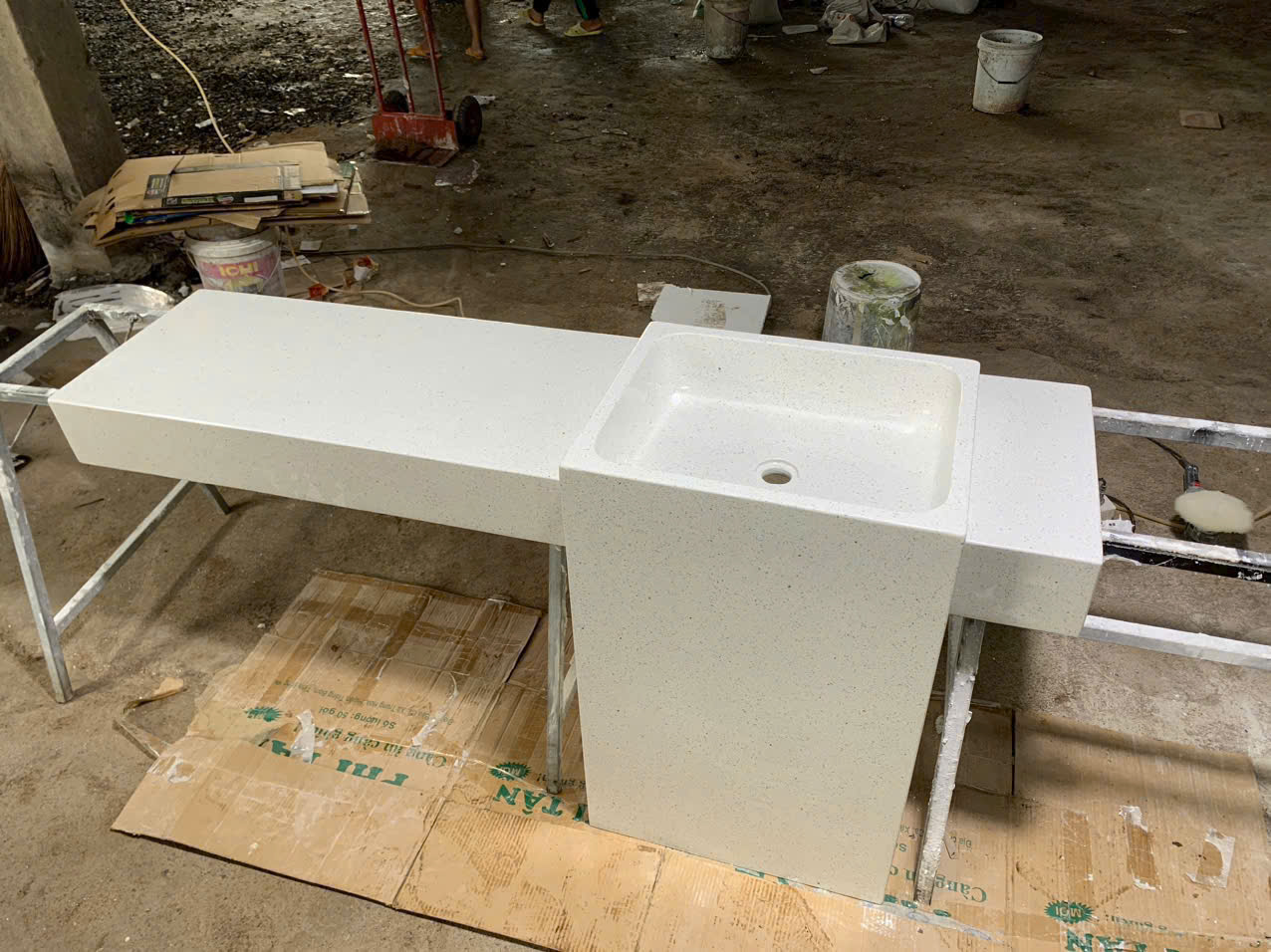 Chậu Lavabo Đá Mài Terrazzo giá tại xưởng