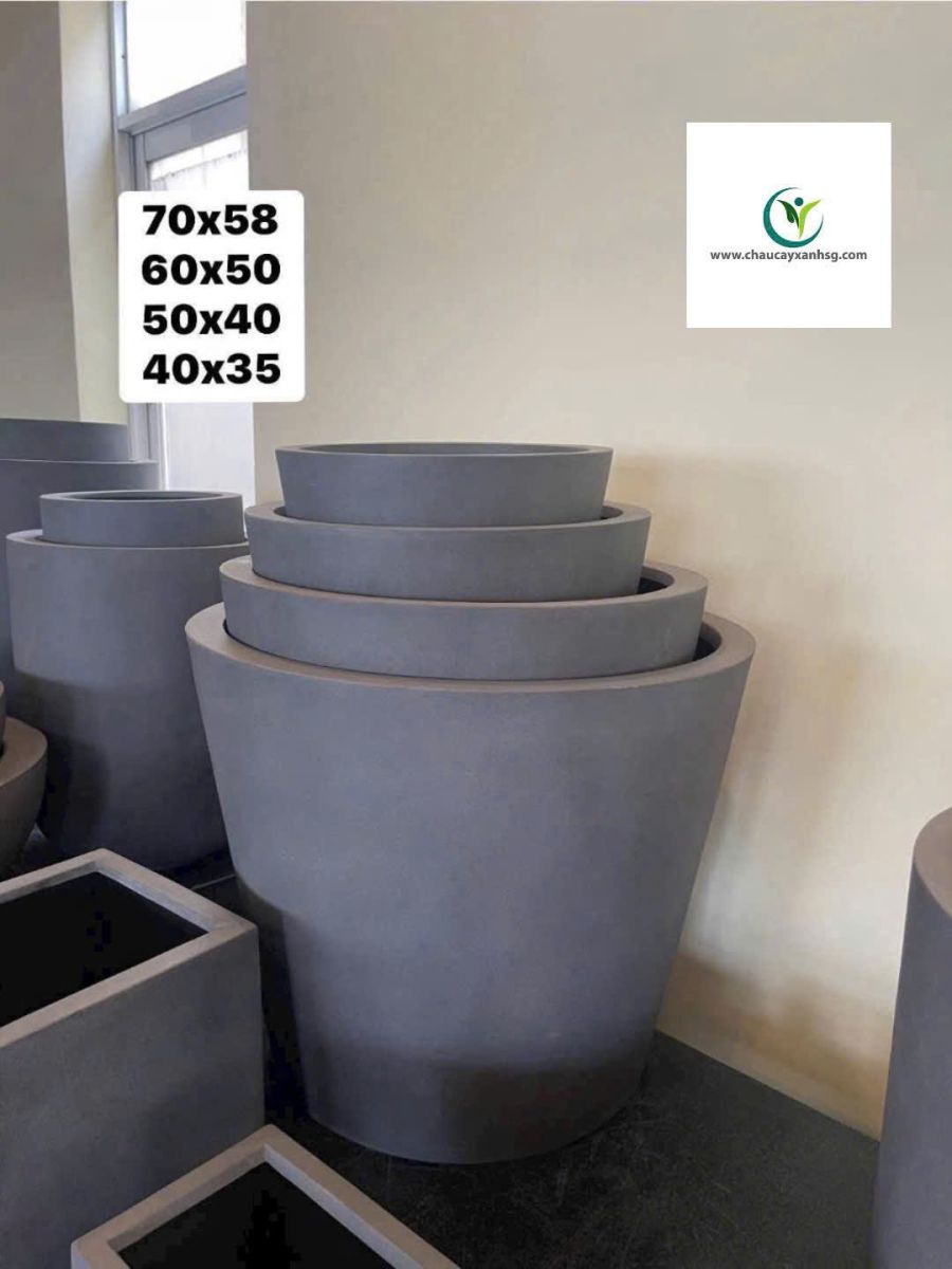 Chậu composite sixe lớn nhỏ