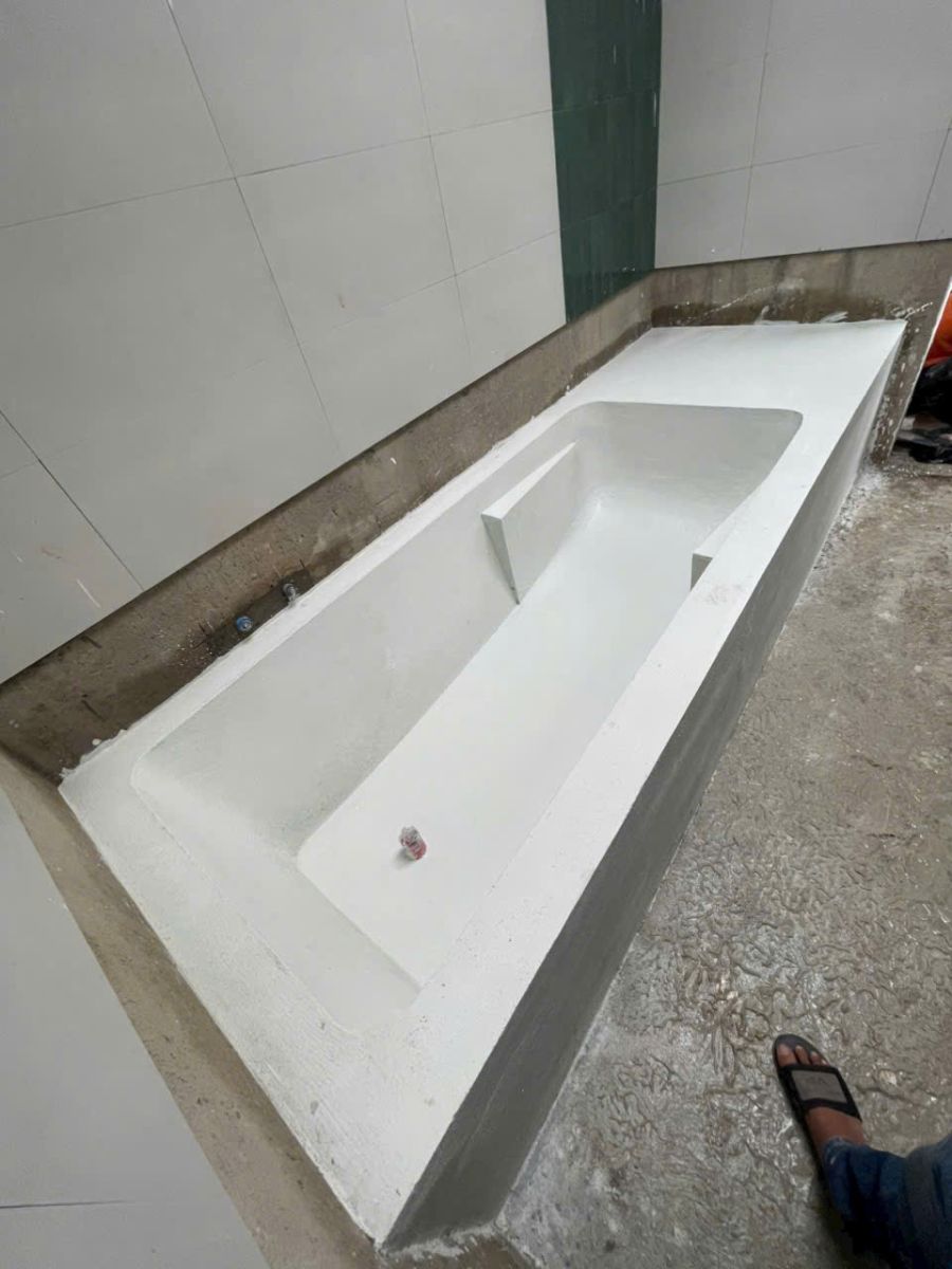 Bồn tắm đá mài terazzo theo yêu cầu khách hàng