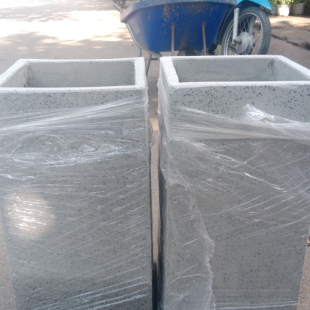 Chậu xi măng ống vuông 25×50