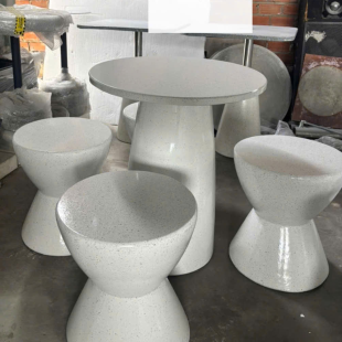 Set Bàn Ghế Gia Đình Đá Mài Terrazzo